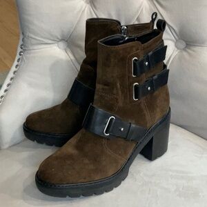 Marc Fisher Brown Suede Ankle Boots Size 6.5